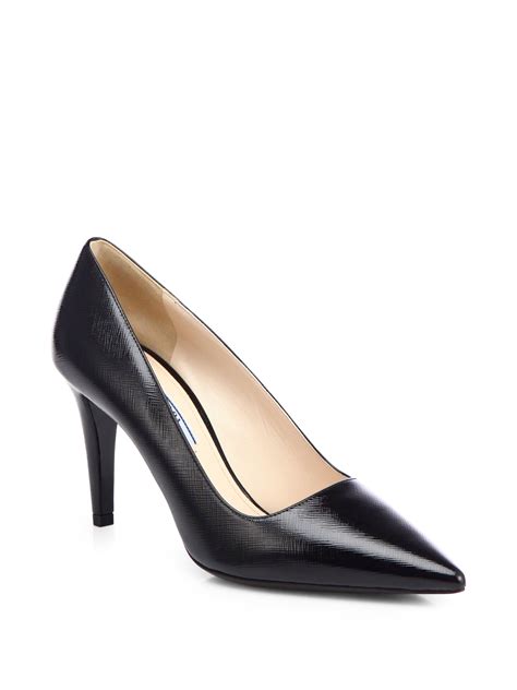 prada saffiano pumps|Prada Saffiano Leather Pump (Women) .